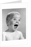 1960s Portrait Baby With Eyes And Mouth Wide Open by Anonymous