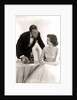 1950s Formal Dress Couple Man In Tuxedo Woman Wearing Gown Holding Champagne Glass by Anonymous