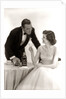 1950s Formal Dress Couple Man In Tuxedo Woman Wearing Gown Holding Champagne Glass by Anonymous