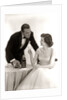 1950s Formal Dress Couple Man In Tuxedo Woman Wearing Gown Holding Champagne Glass by Anonymous