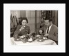 1950s Couple Man Woman Dining In Restaurant by Anonymous