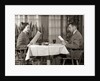 1950s Couple Man Woman Reading Restaurant Menus by Anonymous