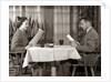 1950s Couple Man Woman Reading Restaurant Menus by Anonymous