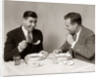 1930s Two Men Dining Eating Soup by Anonymous