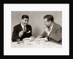 1930s Two Men Dining Eating Soup by Anonymous