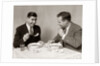 1930s Two Men Dining Eating Soup by Anonymous