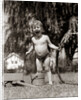 1940s 1950s Wet Young Boy Toddler Outside Playing With Water Hose by Anonymous