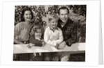 1950s Family Outside Mother Father Son Daughter by Anonymous