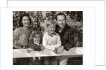 1950s Family Outside Mother Father Son Daughter by Anonymous