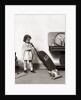 1930s Little Girl Vacuuming With Eureka Electric Vacuum Cleaner by Anonymous