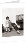 1930s Little Girl Vacuuming With Eureka Electric Vacuum Cleaner by Anonymous