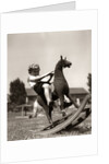 Little Boy on Rocking Horse Toy by Anonymous