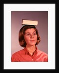 1960s 1970s Young Woman Girl Balancing Book On Head by Anonymous