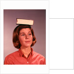 1960s 1970s Young Woman Girl Balancing Book On Head by Anonymous