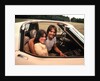 1970s Young Couple Man Woman Sitting Cockpit Of Chevrolet Corvette Car Sports by Anonymous