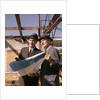 1960s Two Men With Blueprints At Construction Site by Anonymous
