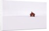 Red Wooden House Surrounded by Snow by Anonymous