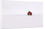 Red Wooden House Surrounded by Snow by Anonymous