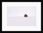 Red Wooden House Surrounded by Snow by Anonymous