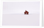 Red Wooden House Surrounded by Snow by Anonymous