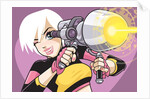 Girl with Blaster Gun by Anonymous