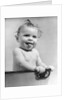 1940s 1930s Wet Baby Sitting In Tub Sticking Out Tongue by Anonymous