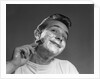 1950s Young Man Shaving With Safety Razor by Anonymous