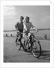 1950s Happy Couple Man Woman Riding Tandem Bike Bicycle Built For 2 by Anonymous