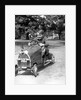 1930s Boy Driving Home Built Race Car Holding Steering Wheel by Anonymous
