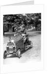 1930s Boy Driving Home Built Race Car Holding Steering Wheel by Anonymous