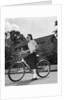 1950s Teen Girl Standing With Bike by Anonymous