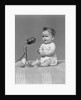 1940s Baby In Diaper With Microphone Studio by Anonymous
