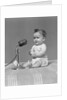 1940s Baby In Diaper With Microphone Studio by Anonymous