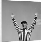 1950s Football Referee Making Touchdown Signal by Anonymous