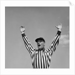 1950s Football Referee Making Touchdown Signal by Anonymous