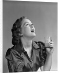 1940s 1950s Woman Gargling by Anonymous