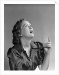1940s 1950s Woman Gargling by Anonymous