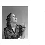1940s 1950s Woman Gargling by Anonymous