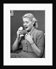 1950s Woman In Chair About To Sneeze Sneezing Handerchief In One Hand Cold Flu Allergy Cough Coughing by Anonymous
