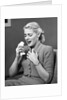 1950s Woman In Chair About To Sneeze Sneezing Handerchief In One Hand Cold Flu Allergy Cough Coughing by Anonymous