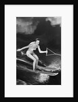 1950s Woman In A Bathing Suit Water Skiing Spray Towline Speed Exhilaration by Anonymous