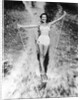 1950s Woman In Two Piece Bathing Suit Aquaplaning Water Skiing by Anonymous