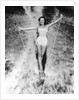 1950s Woman In Two Piece Bathing Suit Aquaplaning Water Skiing by Anonymous