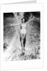 1950s Woman In Two Piece Bathing Suit Aquaplaning Water Skiing by Anonymous