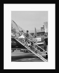1950s Family Boarding Propeller Airliner By Climbing Gangway Stairs At Airport by Anonymous