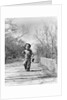 1940s Boy Walking Down Country Road With Can Of Worms And Fishing Pole by Anonymous
