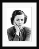 1940s Worried Woman Frowning Holding Hand To Cheek by Anonymous