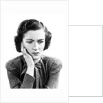1940s Worried Woman Frowning Holding Hand To Cheek by Anonymous
