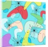 Retro Bean Pattern Blue by Anonymous