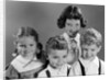 1950s Portrait Of Four Children Two Boys And Two Girls by Anonymous